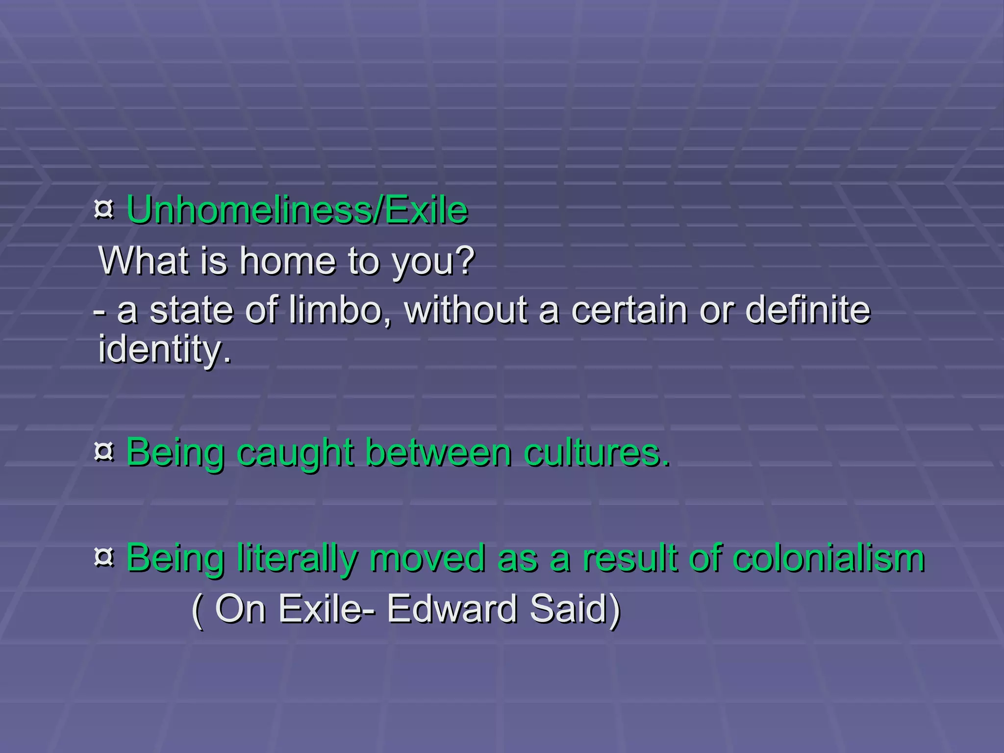What does the text reveal about the operations of cultural difference - the ways in which race, religion, class, gender, sexual orientation, cultural beliefs, and customs combine to form individual identity - in shaping our perceptions of ourselves, others, and the world in which we live?  How does the text respond to or comment upon the characters, themes, or assumptions of a canonized (colonialist) work?  