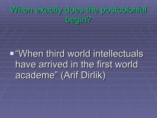 Gayatri Chakravorty Spivak   Introduced terms such as “Essentialism” and “Strategic Essentialism” Gayatri Chakravorty Spivak  (born February 24, 1942) is an  Indian   literary critic  and  theorist . She is best known for the article "Can the  Subaltern  Speak?", considered a founding text of  postcolonialism , and for her translation of  Jacques Derrida's   Of Grammatology . Spivak teaches at  Columbia University , where she was tenured as  University Professor —Columbia's highest rank—in March 2007. A prolific scholar, she travels widely and gives lectures around the world. She is also a visiting faculty member at the  Centre for Studies in Social Sciences, Calcutta .  