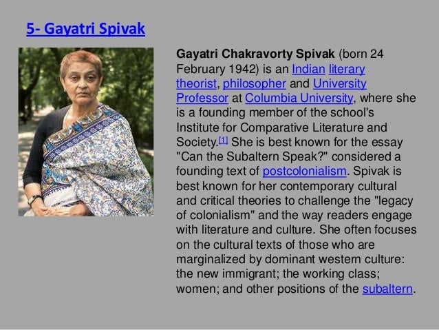 DOC) Can the Subaltern Speak- Summary