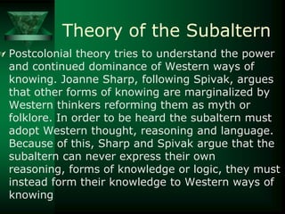 Postcolonial theory | PPTX