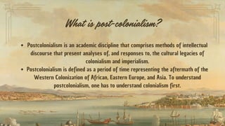 Postcolonial Criticism Examples CHARMELLE REPORT: POST COLONIAL THEORY AND Criticism | PDF