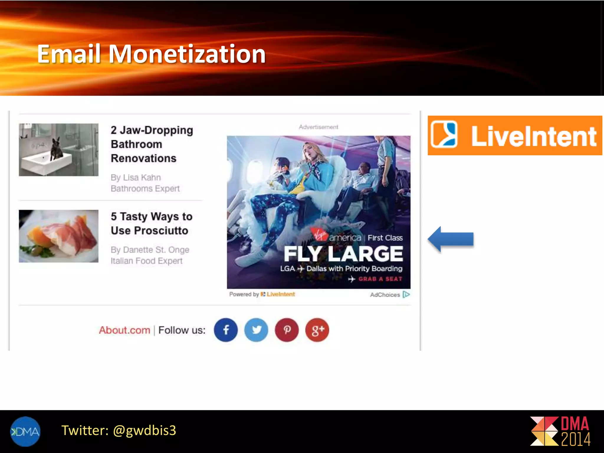Email Monetization 
Twitter: @gwdbis3 
 