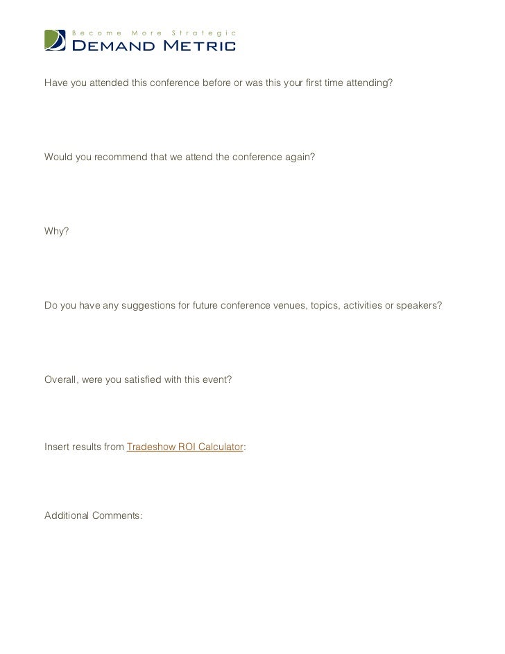 Post Conference Survey - 