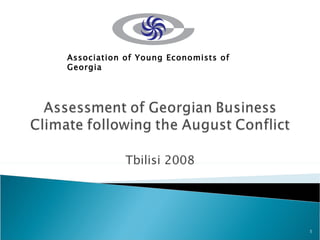 Tbilisi 2008 Association of Young Economists of Georgia 