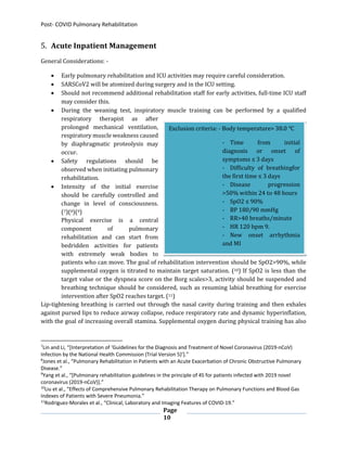Post Covid-19 Pulmonary Rehabilitation | PDF