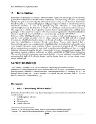 Post Covid-19 Pulmonary Rehabilitation | PDF