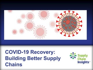 COVID-19 Recovery:
Building Better Supply
Chains
 