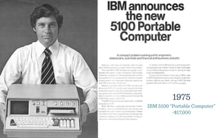 1975
IBM 5100 “Portable Computer”
          ~$17,000
 