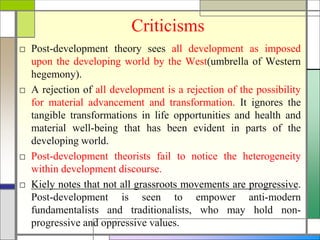 Post development theory | PPT
