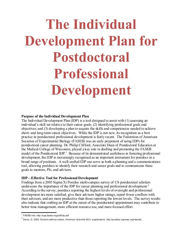 postdoctoral research plan example