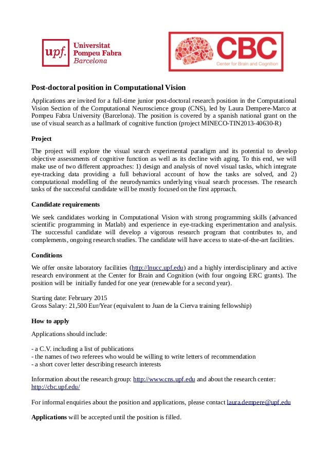 Postdoc Position In Computational Vision
