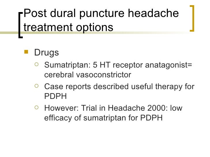 Post Dural Puncture Headache