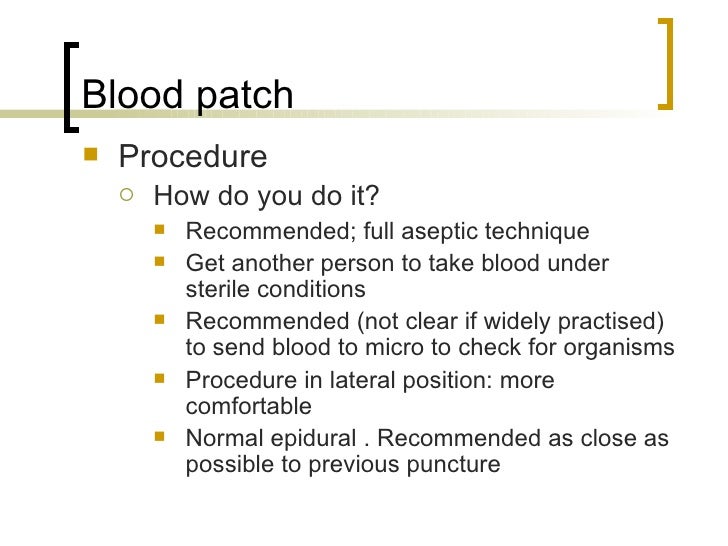Post Dural Puncture Headache