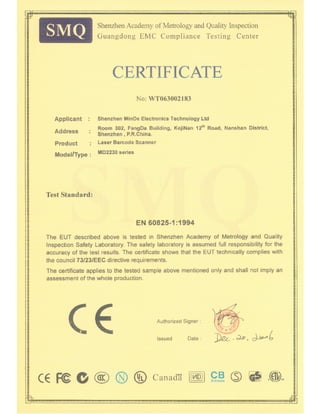 Postek Certificate