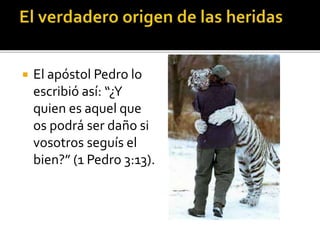  El apóstol Pedro lo
escribió así: “¿Y
quien es aquel que
os podrá ser daño si
vosotros seguís el
bien?” (1 Pedro 3:13).
 