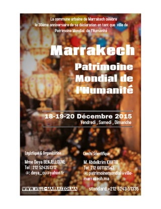 Marrakech Patrimoine Mondial de l'Humanité