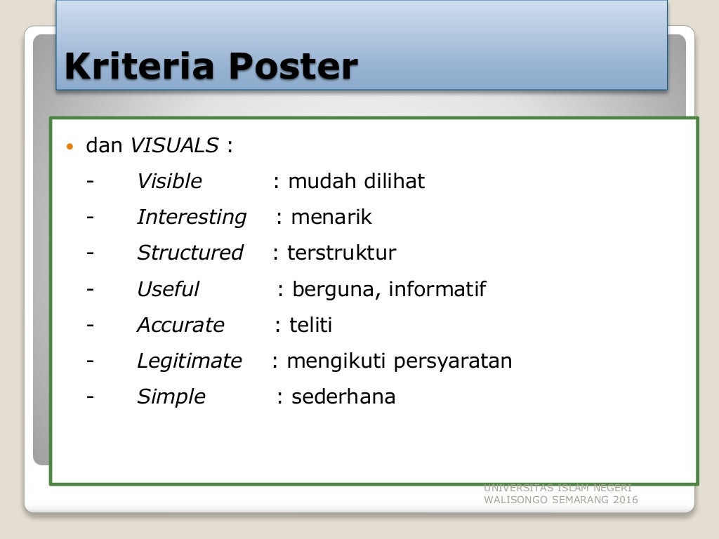 Media Pembelajaran" Poster Sebagai Media Komunikasi Visual " ppt