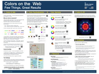 Poster "Color Design on the Web" by Martha Gabriel