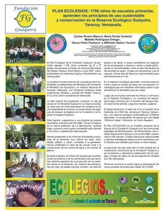 Poster Ecolegios de la Reserva Ecológica Guáquira