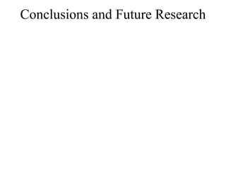Conclusions and Future Research 