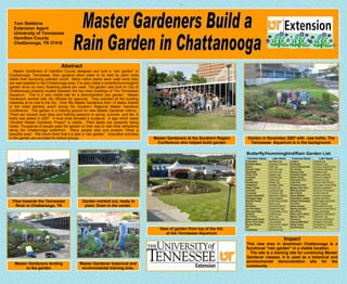 Master Gardeners Build a Rain Garden in Chattanooga | PPT
