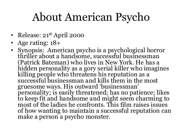 american psycho analysis essay