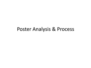 Poster Analysis & Process
 
