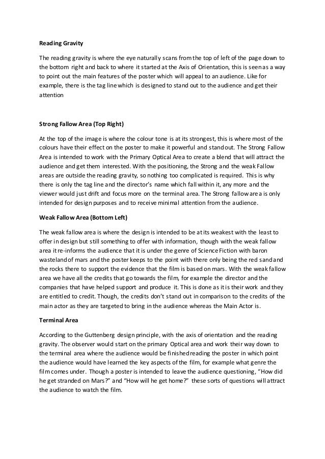 Poster analysis (the martian)