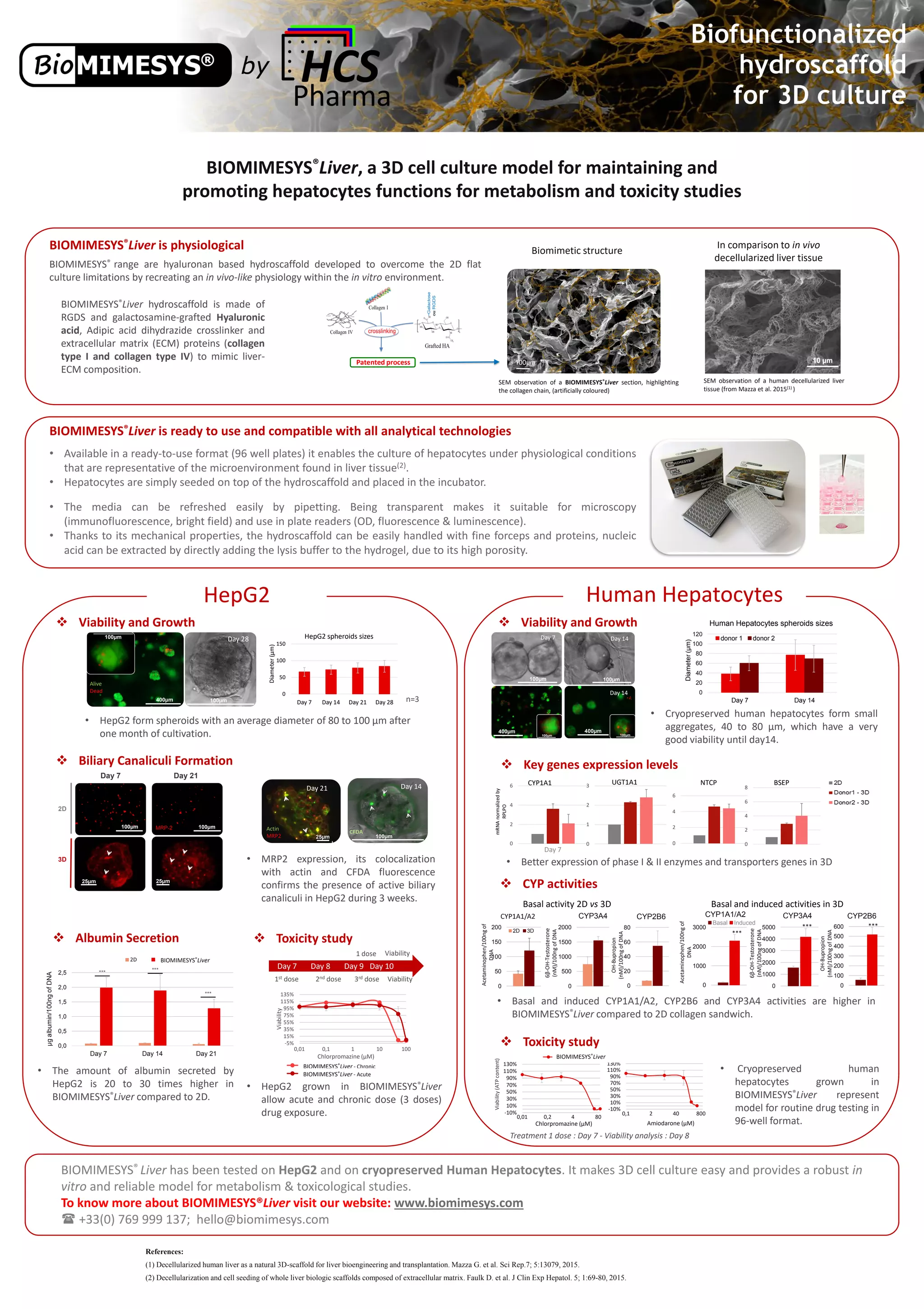 BIOMIMESYS® Liver, a 3D cell culture model for maintaining and ...