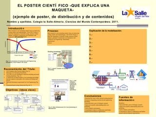Introducción Most research in cost estimating mainly focus on improving costing models and methodologies. The ICOST Project is about the integration of internal Costing  practices within industry, primarily Commercial Cost Estimation with Technical Cost Engineering.  ,[object Object],[object Object],[object Object],[object Object],[object Object],[object Object],[object Object],EL POSTER CIENTÍFICO -QUE EXPLICA UNA MAQUETA-  (ejemplo de poster, de distribución y de contenidos) Nombre y apellidos. Colegio la Salle-Almería. Ciencias del Mundo Contemporáneo. 2011.  ,[object Object],[object Object],[object Object],[object Object],[object Object],[object Object],[object Object],Fig. 5. Data Infrastructure for Cost Estimating in Manufacture Objetivos: (ideas clave) Proceso: Most research in cost estimating mainly focus on improving costing models and methodologies. The ICOST Project is about the integration of internal Costing  practices within industry, primarily Commercial Cost Estimation with Technical Cost Engineering. Safasfasfasf Frsarfasrfsarf Srsrvsrv ,[object Object],[object Object],[object Object],[object Object],[object Object],[object Object],Explicación de la modelización: 1.- 2.- 3.- 4.- 5.- 6.- 6.- 7.- Fig. 1. Involvement of Commercial and Engineering Disciplines in the Product Life Cycle. Product Life cycle Involvement Concept Design Manufacture Operation Disposal Commercial Discipline Engineering Discipline 80%  Cost Commitment Raw Materials + Raw Material  Specification  Bough Out Parts + Standard Bought  Out Part Specification + Subcontract Item  Specification  Raw Material Scrap + Raw Material Scrap  Resale Value Raw Material Rate + Volatility of the Raw  Material Bough Out Part Rate + Standard Bought Out Part  Rate + Subcontract Item Rate Bough Out Part Scrap Material Overhead  Cost + Bought Out Material  Inventory Cost + Raw Material  Inventory Cost Material Usage + Part Dimensions  + Raw Materials Usage + Standard Bought Out Part  Quantity + Subcontract Item Quantity + Weigh of the Part Materials Fig. 3: CBT template created for Impression-die drop hammer forging operations.  Fig. 4. Lateral Transfer of Costing Knowledge. Building knowledge base Step 1 Requirements derived  through  audit Step 2 Step 3 