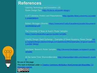 Application Poster References Workshop: Designing Effective Poster Presentations | PPTX
