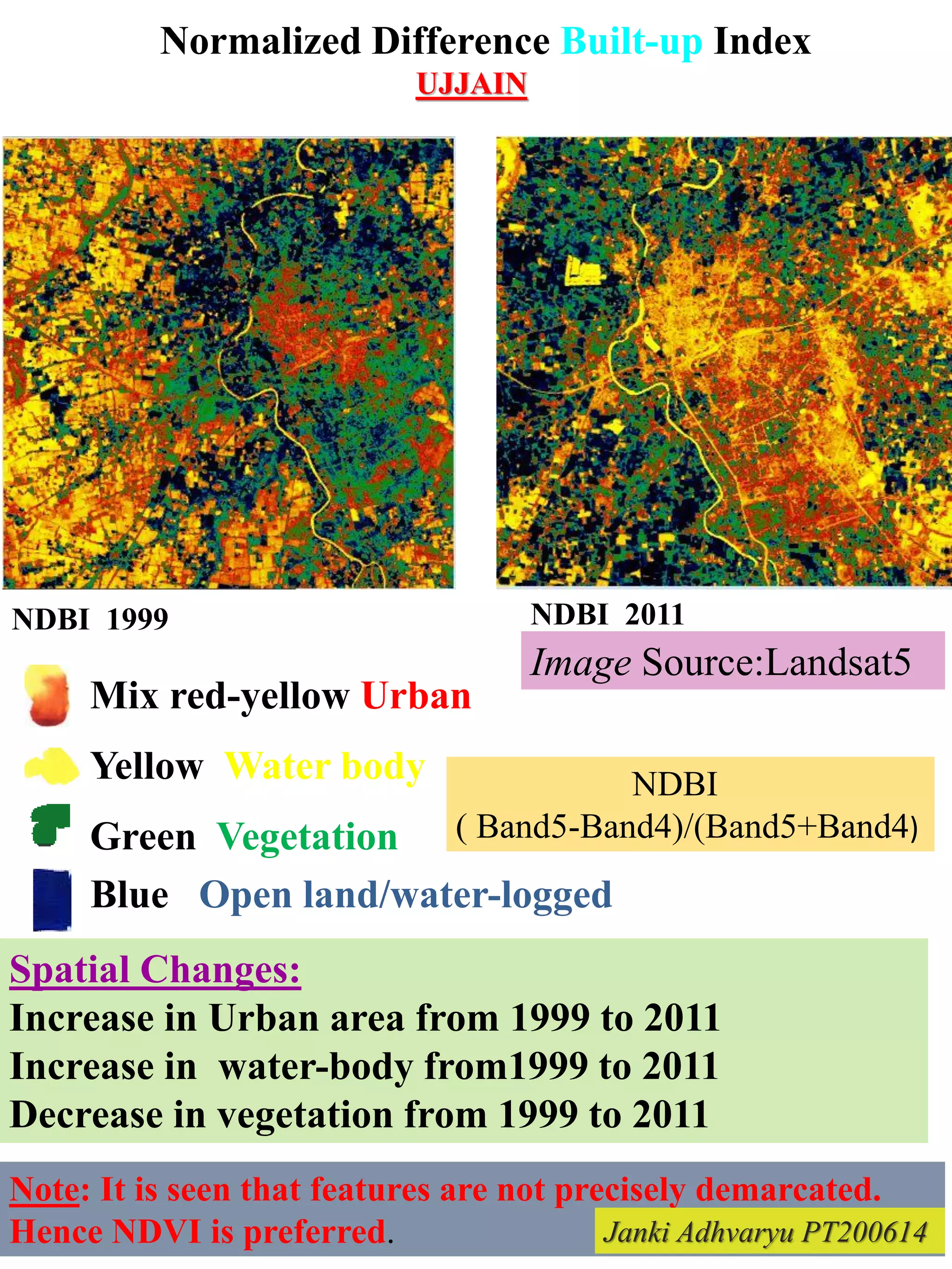 Ndvi Ndbi Digital Image Processing PDF