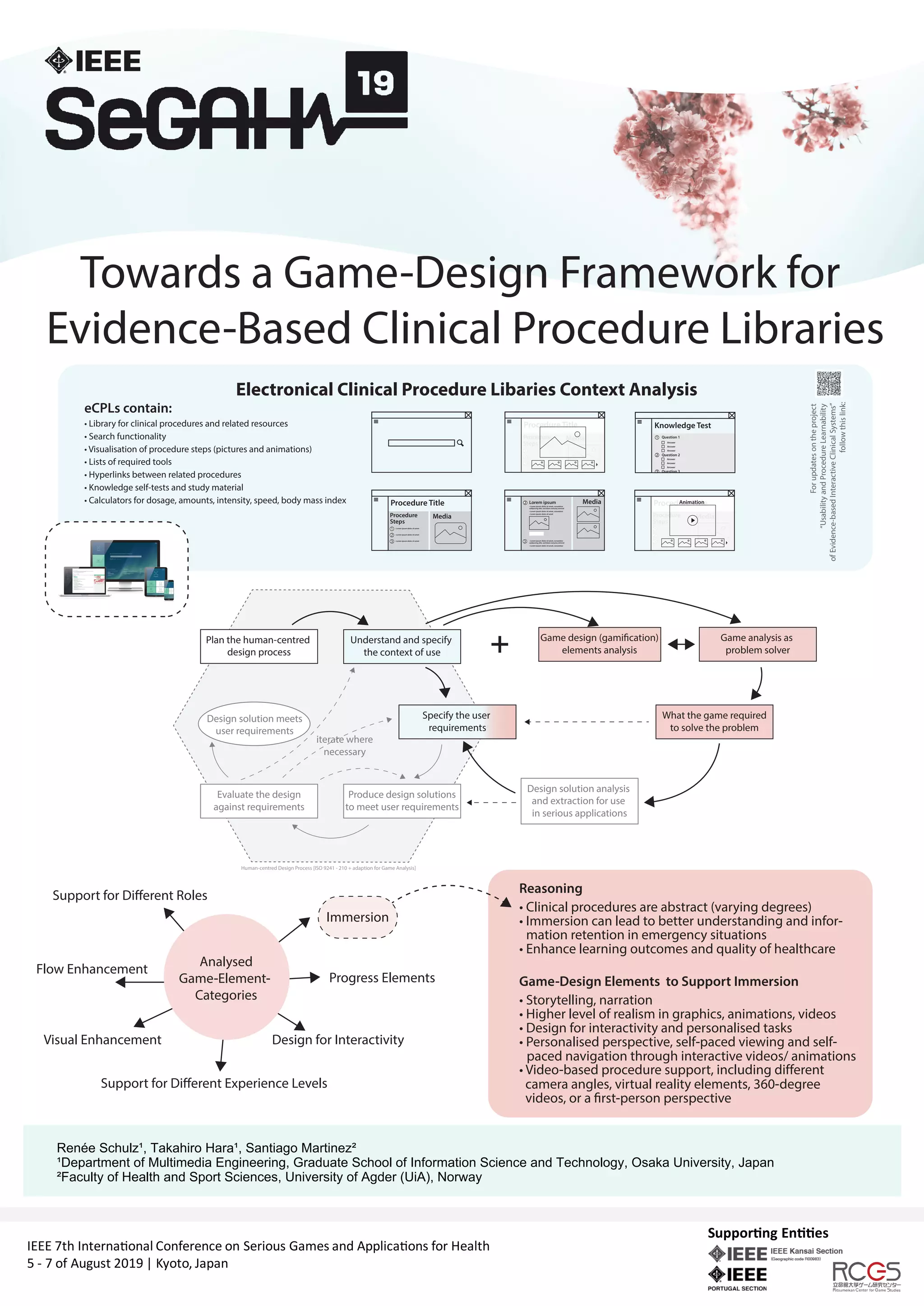 [Poster] Towards a Game-Design Framework for Evidence-based Clinical ...