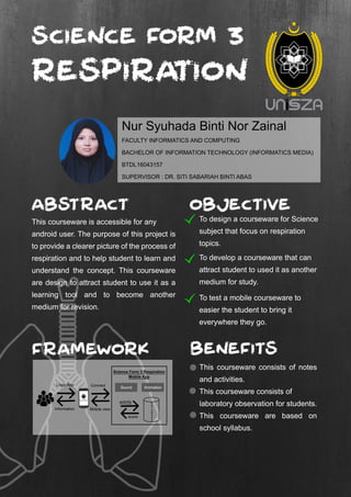Poster FYP Science form 3 Respiration