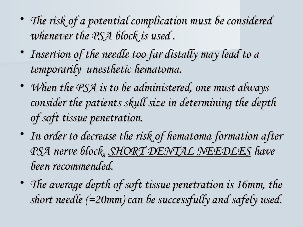 Posterior Superior Nerve Block Psa Inj In Dentistry L vrogue.co
