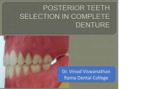 Dr. Vinod Viswanathan
Rama Dental College
 