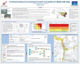 A method leading to an automated creation and update of a flood risk map
                                                                                                                                                                                                                                 Flood cartography project - Plan PLUIES
                                                                                                                                                                                                                                            Bertrand COPPIN
                                                                                                                                                                                                                                                                                                                                                                                                                                                                                                               3rd International Symposium on Integrated
                                                                                                                                                                                                                                                        ext.coppin@mrw.wallonie.be                                                                                                                                                                                                                                    Water Resources Management

                                                                                                                                                                                                                                                                                                                                                                                                                                                                                                             Bochum - Germany - 26/28 September 2006

                                                                                                                                                                                                                                                                    Context
Floods in January 2003 in the Walloon Region :                     An overall and cross-disciplinary project of floods fight                                                                                                                                                                                                                                      Picture 1 :   The Walloon Region
                                                                                                                                                                                                                                                                                                                                                                                                                                                                                                      Wallonia, with its 3.4 million inhabitants, and

                                       Photo 1 :
                                                                    Having to face the repetition of floods and the spreading damages on its territory, the Walloon Government, in January 2003, launched the "Plan PLUIES", an overall project                                                                                                                                                                                                                                                    16.844 km², has one of the highest population
                                                                                                                                                                                                                                                                                                                                                                                                                                      FLANDERS
                                       The Eau Blanche             of floods prevention and fight against their effects on the disaster victims.                                                                                                                                                                                                                                                                                                                                                   density in Europe.
                                       (Province de                Twenty-seven initiatives have been put into action. One of the main's, consists in a map-making of the areas where floods are caused by overflowing of the rivers.                                                                                                                                                                                                                                                              Streams, rivers and waterways - with very
                                                                                                                                                                                                                                                                                                                                                                                                          BRUSSELS
                                       Namur)                                                                                                                                                                                                                                                                                                                                                                                                                              GERMANY                 different hydrologic workings - fit in with a

                                                                   Being started in early 2004, the flood cartography project aims at putting two major issues in perspective : on the one hand, the mapping of flood hazard; on the other hand,                                                                                                                                                Tournai
                                                                                                                                                                                                                                                                                                                                                                                                                                                           Liège
                                                                                                                                                                                                                                                                                                                                                                                                                                                                                                   various relief : between the Plaine hennuyère




                                                                                                                                                                                                                                                                                                                                                                                       Es
                                                                                                                                                                                                                                                                                                                                                                                         ca
                                                                                                                                                                                                                                                                                                                                                                                                                                                       u   se




                                                                                                                                                                                                                                                                                                                                                                                            u
                                                                                                                                                                                                                                                                                                                                                                                                                                                  Me
                                                                                                                                                                                                                                                                                                                                                                                                                                                                                                   in the west, which is under an altitude of 50 m,




                                                                                                                                                                                                                                                                                                                                                                                          t
                                                                                                                                                                                                                                                                                                                                                                                                                                         Namur

                                                                   the damage risk's. This work should be completed in the middle of year 2007.
                                                                                                                                                                                                                                                                                                                                                                                                            Mons
                                                                                                                                                                                                                                                                                                                                                                                                                          Charleroi
                                                                                                                                                                                                                                                                                                                                                                                                                             e
                                                                                                                                                                                                                                                                                                                                                                                                                          br
                                                                                                                                                                                                                                                                                                                                                                                                                   Sa m
                                                                                                                                                                                                                                                                                                                                                                                                                                                                                                   and the ardenian massif in the east, reaching
                                                                   The flood risk map should achieve various aims.                                                                                                                                                                                                                                                 Legend
                                                                                                                                                                                                                                                                                                                                                                                                     FRANCE                                                                                        694 m at its highest point.
                                                                   By localising and organising the areas into a hierarchy, according to their damage risk level, the map will constitute an helpful decision tool by bringing into play the different                                                                                                                     Major Rivers

Photo 2 :
                                                                                                                                                                                                                                                                                                                                                                           Major Towns                                                                                                             At the institutional level, Belgium is a federal
                                                                   "Plan PLUIES" actions :                                                                                                                                                                                                                                                                          Elevation (in metres)                                                                                  Grand Duchy of

The Vesdre                                                                                                                                                                                                                                                                                                                                                                 0 - 50
                                                                                                                                                                                                                                                                                                                                                                                                                                                                       LUXEMBOURG                  state made up of three Regions : the Walloon
                                                                   1 - to fit out the rivers banks and the alluvial plains : localize the areas to be protected and those that could be flooded, or over-flooded deliberately;
(Province                                                                                                                                                                                                                                                                                                                                                                  50 - 150
                                                                                                                                                                                                                                                                                                                                                                                                                                                                                                   Region, the Flemish Region and the region of
                                                                   2 - to reduce vulnerability : identify building lands located in flood areas;
                                                                                                                                                                                                                                                                                                                                                                           150 - 300
                                                                                                                                                                                                                                                                                                                                                                                                                                                                   Arlon
de Liège)                                                                                                                                                                                                                                                                                                                                                                  300 - 450
                                                                                                                                                                                                                                                                                                                                                                                                                                                                                                   Brussels Capitale. Each has its own public
                                                                   3 - to improve crisis management : delimit areas that have to be protected as a priority, that is to say, those where damages are at the highest.                                                                                                                                                       450 - 700

                                                                                                                                                                                                                                                                                                                                                                                                                                                                                                   services and competences.



                                                                                                                                                                                                                                                           Methodology
      Step 1 : Determination of damage risk
                                                                                                                                                                                                                                  Hazard                                                  H = High
                                                                                                                                                                                                                                                                                          M = Moderate                Levels of                                                                                                                                                                              Bringing together uses
            Picture 2 :   Sketch of hazard determining                                                             Recurrence                                                                                                                                                                                        vulnerability                        Type of uses                                                                  Examples of uses                                              Table 1 :
                                                                                                                                                                                                                                                                                          L = Low
                                                                                                                                                                                                                                                                                                                                                                                                                                                                                                      according to vulnerability
            Flood hazard by overflowing is made up of
                                                                                              T = 25 years
                                                                                                                               H       M       H         H                        F requent
                                                                                                                                                                                  ( >2x/1 0 years)                                H          I      M H H                                 I = Insignificant
                                                                                                                                                                                                                                                                                                                                      - All the buildings used as housing or linked to
                                                                                                                                                                                                                                                                                                                                      an economic or leasure activity
                                                                                                                                                                                                                                                                                                                                                                                                                                 Housing, firms, agricultural
                                                                                                                                                                                                                                                                                                                                                                                                                                 buildings, sports centre, hospitals,
                                                                                                                                                                                                                                                                                                                                                                                                                                                                                                      levels
            areas in which floods are expected to occur                                                                        M      M        M        M                            Rare                                                                                                                               High          - Community or major public services                                                       transformers, schools, motorways,                                    Uses (elements sensible to
                                                                                                                                                                                                                                                                                                                                      equipments
            in a more or less extended and frequently                                                                                                                                                                                                                                                                                                                                                                                                                                                 flood) are filed according to four
                                                                                                                                                                                                                                             I       L M H                                                                                                                                                                       major roads...
                                                                                              T = 50 years
                                                                                                                                                                                                                                                                                                                                      - Major highways, railways
            way, due to natural overflowing of waterways.                                  T = or > 100 years
                                                                                                                               L      L        L        M                          Very rare
                                                                                                                                                                                                                                 M                                                                                                                                                                                                                                                                    levels of vulnerability, depending
            The hazard value is determined by the                                                                                      L       M         H         Submersio n                                                                                                                                                        - Light superstructures or movable equipments                                                                                                                   on their propensity to submit
                                                                                                                                                                                                                                                                                                                                                                                                                                 Outdoor sports installations, loading

                                                                                                                                                                                                                                             I       L L M                                                                                                                                                                                                                                            damages.
                                                                                                                                                                                  Frequency                                                                                                                                           - Community or minor public services
                                                                                              return period                                                                                                                                                                                                           Moderate                                                                                                   platforms, cemeteries, secondary
            combination of two factors : the recurrence of
            a flood (periodicity or occurrence) and its
                                                                                                    QT
                                                                                                                  Depth (D)        0 = D < 0,3 = D < 1,3 = D (m)
                                                                                                                                                                    Catch +
                                                                                                                                                                                   of floods
                                                                                                                                                                                                                                   L                                                                                                  equipments                                                                                 roads...                                                             Vulnerability       has      been
                                                                                                                 Extent of                     yes
                                                                                                                                                                                                                                                                                                                                                                                                                                 Farmland (meadows, cultivations,
                                                                                                                                                                                                                                                                                                                                                                                                                                                                                                      determined on the basis of a
            water surface elevation.                                                                            water surface                                                                                                                                                             Vulnerability
            Several methods are being used : hydrologic                          Catch -                      flow velocity (V)                                     V > 1 m/s                                                                I        L          M            H                                          Low          - Unbuilt parcels                                                                          tree nurseries), private or public
                                                                                                                                                                                                                                                                                                                                                                                                                                 gardens, sports grounds...
                                                                                                                                                                                                                                                                                                                                                                                                                                                                                                      multicriteria analysis, by taking
                                                                                                                                                                                                                                                                                                                                                                                                                                                                                                      into account direct and indirect
            statistics, hydraulic modeling, ground studies                                              Duration of flood (Du)                                      Du > 3 days
                                                                                                                                                                                                                                                                                                                                                                                                                                                                                                      damages,         tangible     and
                                                                                                                                                                                                                                                                                                                                                                                                                                 Wasteland, woods, disused
            and hydropedology.                                                                                                                                                                                            Picture 3 :   Matrix to determine the damage risk                                          Insignificant   - Other unbuilt parcels, very little sensible to flood
                                                                                                                                                                                                                                                                                                                                                                                                                                 quarries, "natural" spaces...
                                                                                  yes                            Pro tection       Embankments, pumping, movable flood walls                                                                                                                                                                                                                                                                                                                          intangible costs.
                                                                                                                                                                                                                          The risk value reflects the extent of damages on vulnerable elements.



      Step 2 : Mapping                                                                                                                                                                                                                                                                                                                                                                                                                   Picture 5 :       Extract of the damage risk map (watershed "Dyle-Gette")
                                                    RESTRAINTS                                                                 AIMS                                                                                       MEANS                                                                         Table 2 :
                                                                                                                                                                                                                                                                                                        Overall                                                                                                                                                    Legend                                                 Ponctual risk        (The sign's colour varies
                                                   - deadline                                                                                                                                                                                                                                           philosophy                                                                                                                                                                                                                              according to the risk value)

                                                   Life cycle of the project for mapping the flood risk zones :                                                                                                                                                                                         of the                                                                                                                                                      Damage risk
                                                                                                                              - Work out a method allowing to produce, within some months, the                                                                                                                                                                                                                                                                                                                             Adm
                                                                                                                                                                                                                                                                                                                                                                                                                                                                                                                                   Administration
                                                   three years. Most of the hazard maps are produced at the                                                                                                                                                                                             mapping                                                                                                                                                                                                                    Hospital
                                                   end of the project.
                                                                                                                              damage risk maps.                                                                                                                                                                                                                                                                                                                                   High
                                                                                                                                                                                                                                                                                                        work                                                                                                                                                                      Moderate                                  E      School
                                                                                                                                                                                                                     The development of an automated method.                                                                                                                                                                                                                      Low
                                                                                                                                                                                                                                                                                                                                                                                                                                                                                                                           Patr.   Historic building
                                                                                                                               - Avoid the new data production;                                                                                                                                                                                                                                                                                                                                                                    Police
                                                   - available resources                                                       - enhance data produced by public services;                                                                                                                                                                                                                                                                                                        Insignificant
                                                   Restricted available means (staff and budget)                               - use the data in vectorial form;                                                                                                                                                                                                                                                                                                    Potential damage risk*                               Highways             (The filling's colour varies
                                                                                                                               - reduce the manual data processing.                                                                                                                                                                                                                                                                                                                                                                            according to the risk value)
                                                                                                                                                                                                                                                                                                                                                                                                                                                                                              * Unbuilt lands at the
                                                                                                                                                                                                                                                                                                                                                                                                                                                                                  High        moment, situated in an                  Major highways
                                                   - servicing in the hereafter                                               - The use of starting data independent of the project and managed externally.                                                                                                                                                                                                                                                                       Moderate
                                                                                                                                                                                                                                                                                                                                                                                                                                                                                              urbanizable area of the
                                                                                                                                                                                                                                                                                                                                                                                                                                                                                              Plan de secteur                         Secondary highways
                                                   Necessity for a regular and simplified update of the maps,                                                                                                       Knowledge management : structure and file knowledge linked to the production of
                                                                                                                            - Allow the futur staff (untrained) to produce the maps.                                                                                                                                                                                                                                                                                          Risk area                      Stretch of water                   Water body
                                                   after the end of the project                                                                                                                                     maps (enhance metadata, formalize the procedure by creating a servicing file).



            The main basis data                                                                                                                                                                      Data processing

                                   - P.L.I. (Plan de Localisation Informatique)                                                                                                                      Raw data are integrated and modeled into a Geographic Information System (G.I.S.). The
                                   A digitized cadastre (graphic file representing the limits of cadastral parcels                                                                                   processing string which is created allows to automate the production. Script is written in a python
                                   on the scale of 1 :10.000) associated with the cadastral matrix (alphanumeric                                                                                     programming language.
                                   database).
                                       To know the declared use of parcels (building, farming, industry, wooded
                                   area, etc.).

                                   - P.I.C.C. (Projet Informatique de Cartographie Continue)
                                   A detailed and precise vectorial database (scale 1:1000) of buildings,
                                   localised fittings, and highways.
                                        To underscore some elements particularly sensible (fire station, old
                                   people's home, supplying drinkable water or electricity, etc.) and determine
                                   the nature of communication ways.


                                   - Plan de secteur
                                   Statutory document, on a scale of 1:10.000, defining ground allocation
                                   (constructible and unconstructible areas, farming areas, natural areas, etc.).
                                       To localize building lands where vulnerability could potentially increase..

                                                                                                                                                                                                     Picture 4 : Sketch   extract of data processing
                                                                                                                                                                                                     Basis data (blue balloons) are integrated in this pattern and processed in geoprocessing
                                   - Flood hazard mapping                                                                                                                                            units (orange oblongs). New data (green balloons) are created in output. These latters are                                                                                                                                                                                                          Scale 1 : 10.000
                                       To delimit hazard areas according to three values.                                                                                                            used again to provide other transformation processes. This cycle keeps going till reaching
                                                                                                                                                                                                     the layer of damage risk.
 