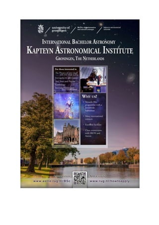 International Bachelor Astronomy - Kapteyn Astronomical Institute, Groningen, The Netherlands