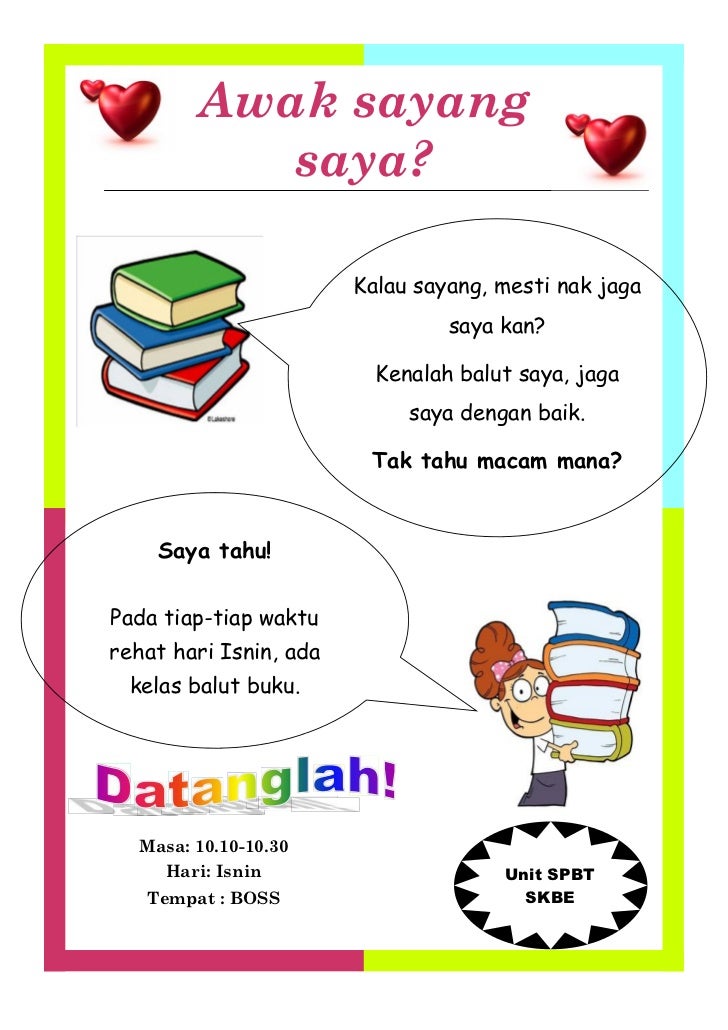 Poster kelas balut buku