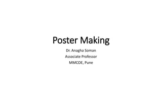 Poster Making
Dr. Anagha Soman
Associate Professor
MMCOE, Pune
 