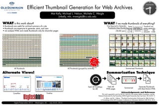 Efficient Thumbnail Generation for Web Archives at Digital Preservation 2014