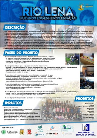 Poster projeto Rio Lena - Futuros Engenheiros em Ação 