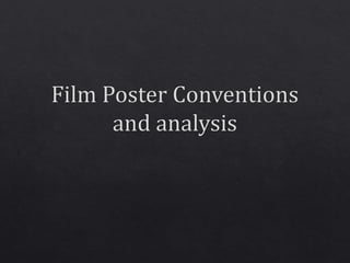 Film poster conventions and analysis | PPTX
