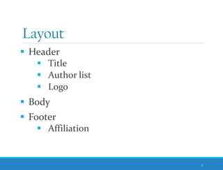Poster Header Position Poster Preparation and Presentation | PDF