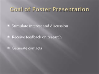 Poster presentation