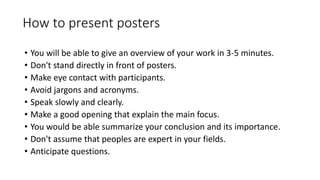 Poster presentation | PPTX