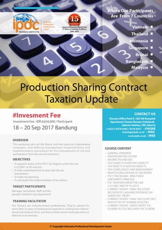 Production Sharing Contract Taxation Update