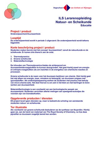 Posters HAN duurzaamheidsprojecten