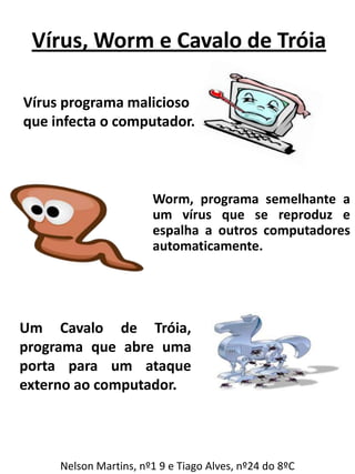 Perigos na InternetPesquisas e jogos onlineActualmente, os jovens aderem muito a sites de pesquisas, onde pesquisam informações para trabalhos escolares ou simplesmente para esclarecimento de dúvidas e a sites de jogos online, onde se divertem um pouco de forma gratuita…Alguns perigos presentes nestes sites:Em busca de sites “banais”, poderão aparecer sites com conteúdos impróprios;- A perda de demasiado tempo a jogar, pode causar um desfasamento da realidade ; António Jesus, nº3            João Pedreiro, nº118ºC