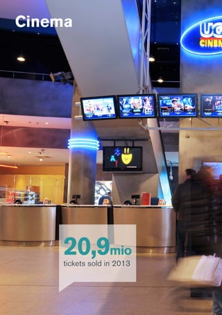 Cinema
20,9mio
tickets sold in 2013
 
